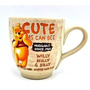 Disney Winnie The Pooh Mug "Cute As Can Bee" Huggable Since 1966 Vintage Look